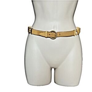 Salvatore Ferragamo Size XS 30 in. Women's Belt Tan Gold Snake Skin Pattern